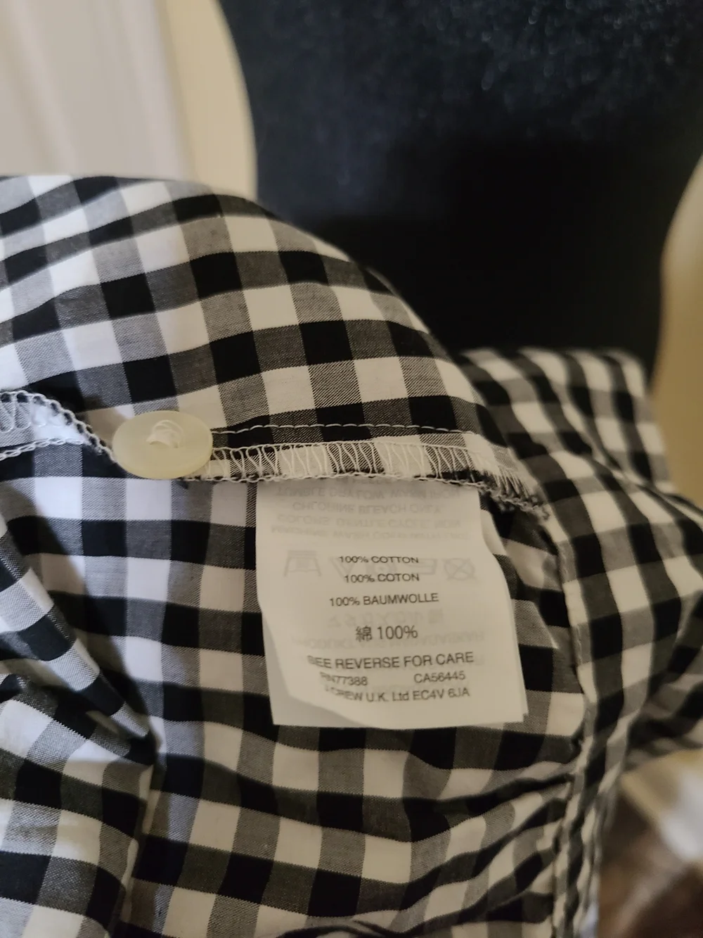 Madewell Black & White Gingham Wrap-Style Women’s Top Xxs